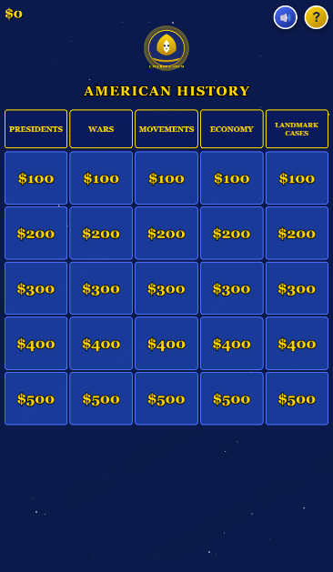jeopardy game created by soonlab