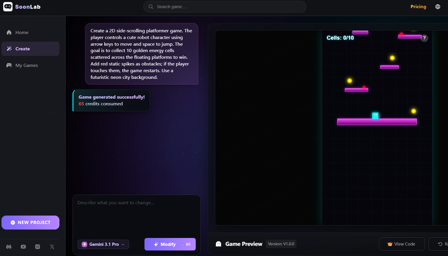 rosebud generate video game