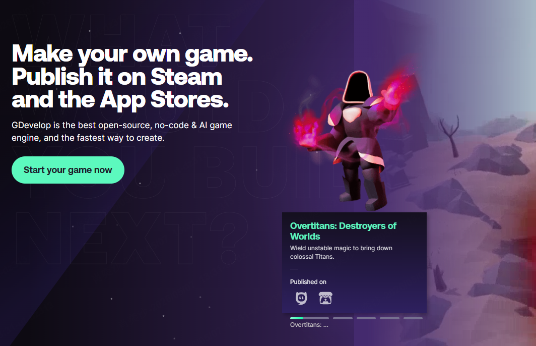 Rosebud AI alternative GDevelop