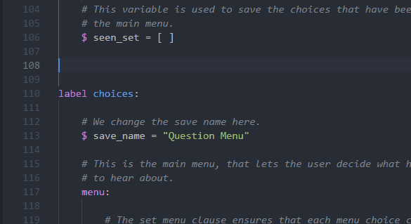 Ren'Py Script